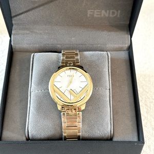 NWT gold Fendi watch
